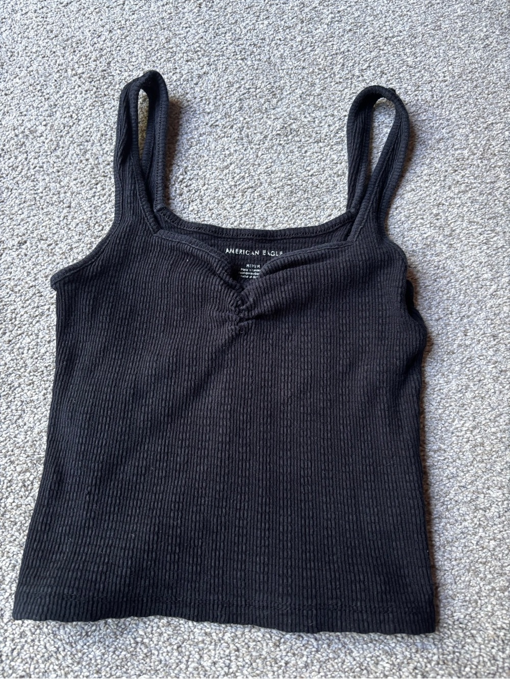 American Eagle Outfitters Black Ribbed Camisole Tank